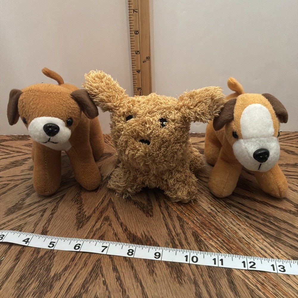 Lot Of 3 Dogs 1 Barks Animated Dogs Stuffed Animal‎ Plush Toys Terrier